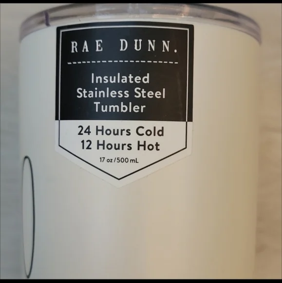 RAE DUNN NeW "Hello Spring" Ivory Black Cottage‎ Rustic Insulated Travel Tumbler - Picture 4 of 6